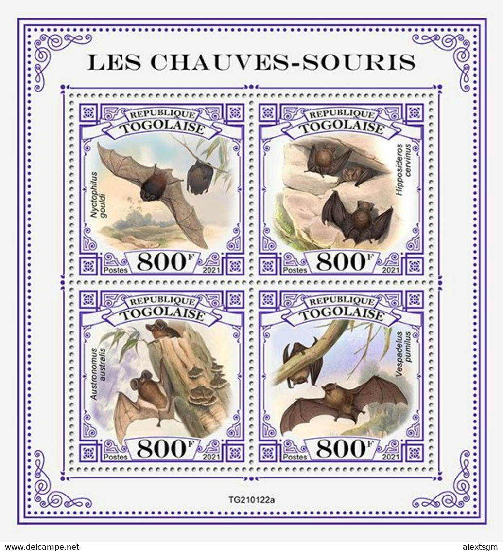 TOGO 2021 - Bats, Mushrooms. Official Issue [TG210122a] - Mushrooms