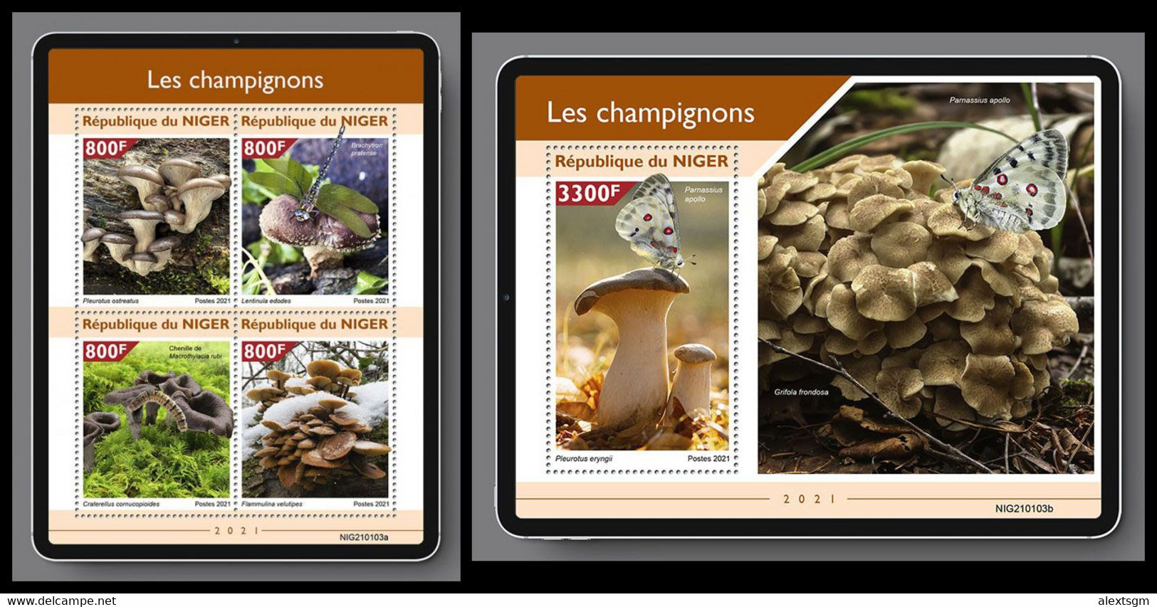 NIGER 2021 - Mushrooms, Insects, M/S + S/S Official Issue [NIG210103] - Autres & Non Classés