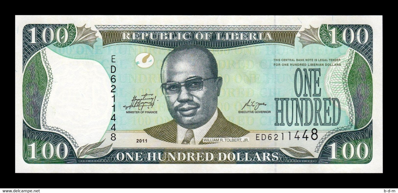 Liberia 100 Dollars 2011 Pick 30g SC UNC - Liberia