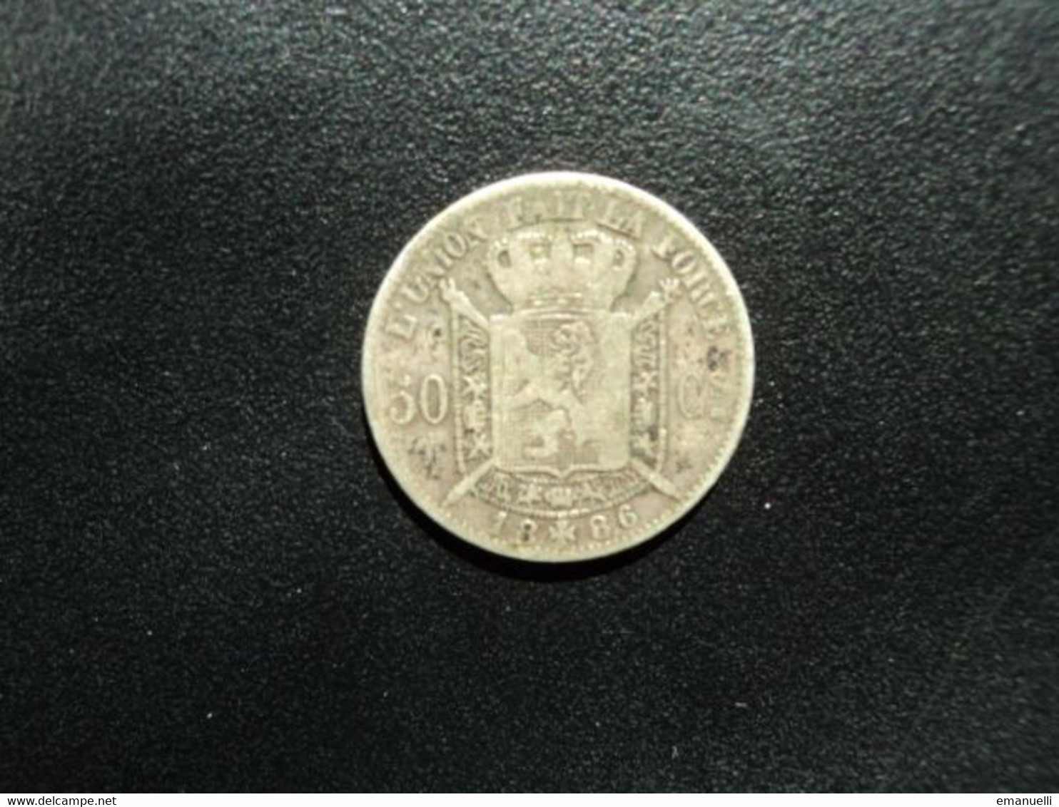 BELGIQUE * : 50 CENTIMES   1886 / 66   CMB 184a ** / KM 26      TB+ - 50 Centimes