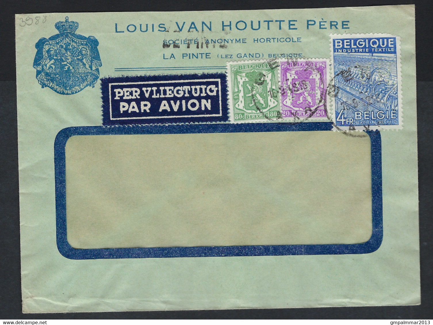 PERFIN / PERFO EXPORT Nr. 770 Op Brief Met Stempel GENT , Firmaperforatie H.V. Van Firma LOUIS VAN HOUTTE ! LOT 232 - 1934-51