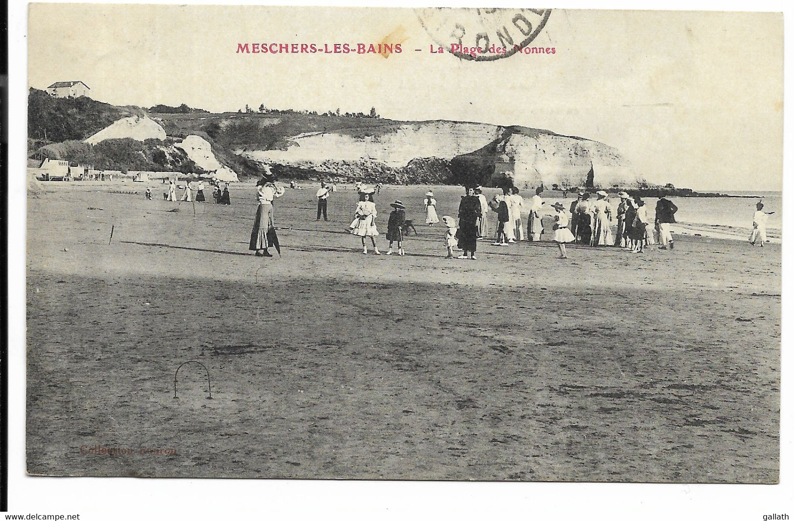 17-MESCHERS-LES-BAINS- Plage Des Nonnes...1913  Animé  Tennis - Meschers