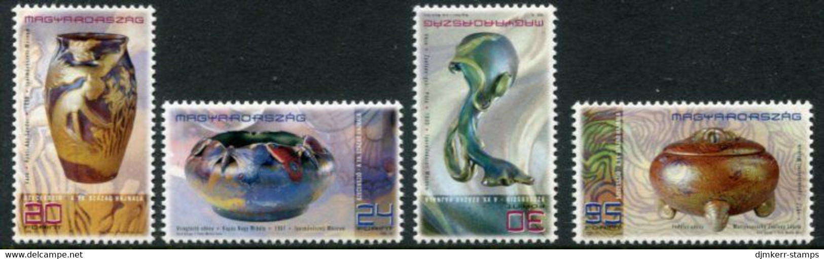 HUNGARY 1998 Art Nouveau Ceramics  MNH / **.  Michel 4490-93 - Unused Stamps