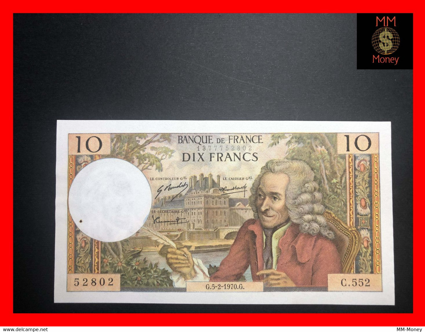 France 10 Francs  5.2.1970   P. 150  P.hs.     XF \ AU - 10 F 1963-1973 ''Voltaire''