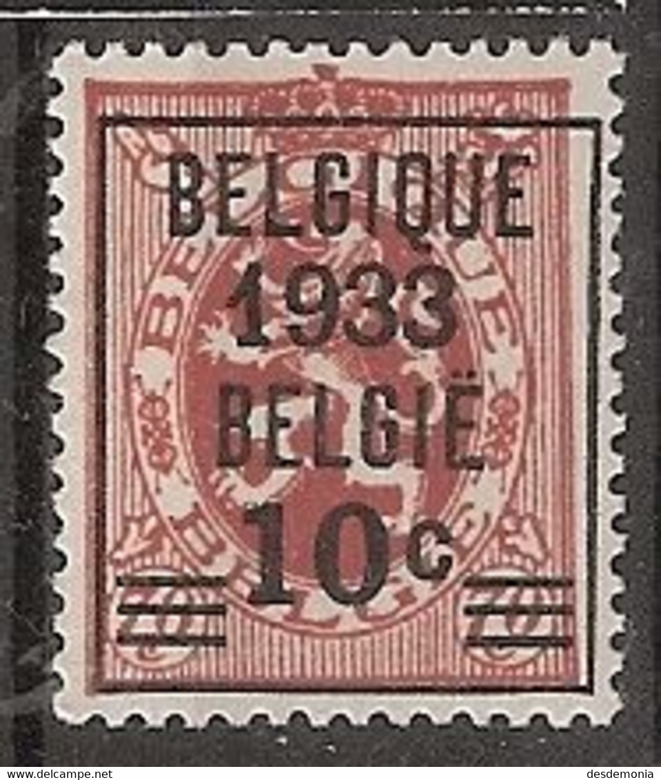 Belgique COB 375 (Yvert ) ** Lion Heraldique Préoblitéré - Typos 1929-37 (Heraldischer Löwe)