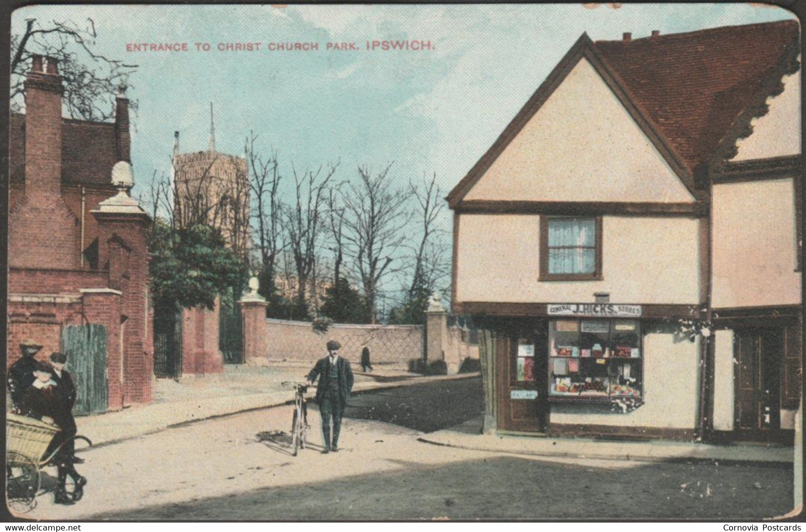 Entrance To Christ Church Park, Ipswich, Suffolk, C.1910 - Pickwick Postcard - Ipswich