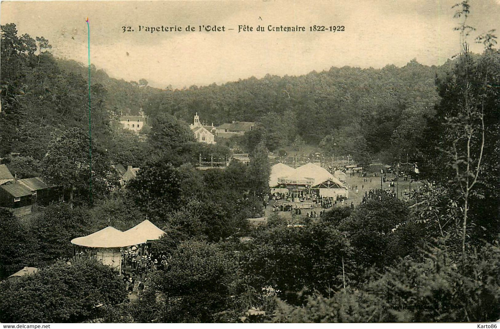 Ergué Gabéric * Papeterie De L'odet * Fête Du Centenaire 1822 1922 * Manège Carousel - Ergué-Gabéric