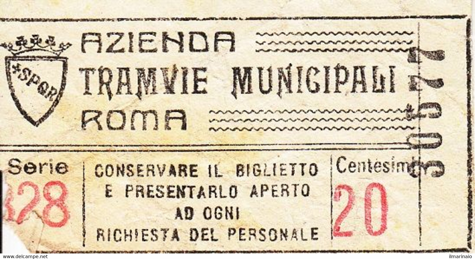 ** TICKET.- TRAMVIE.-ROMA.-** - Europa