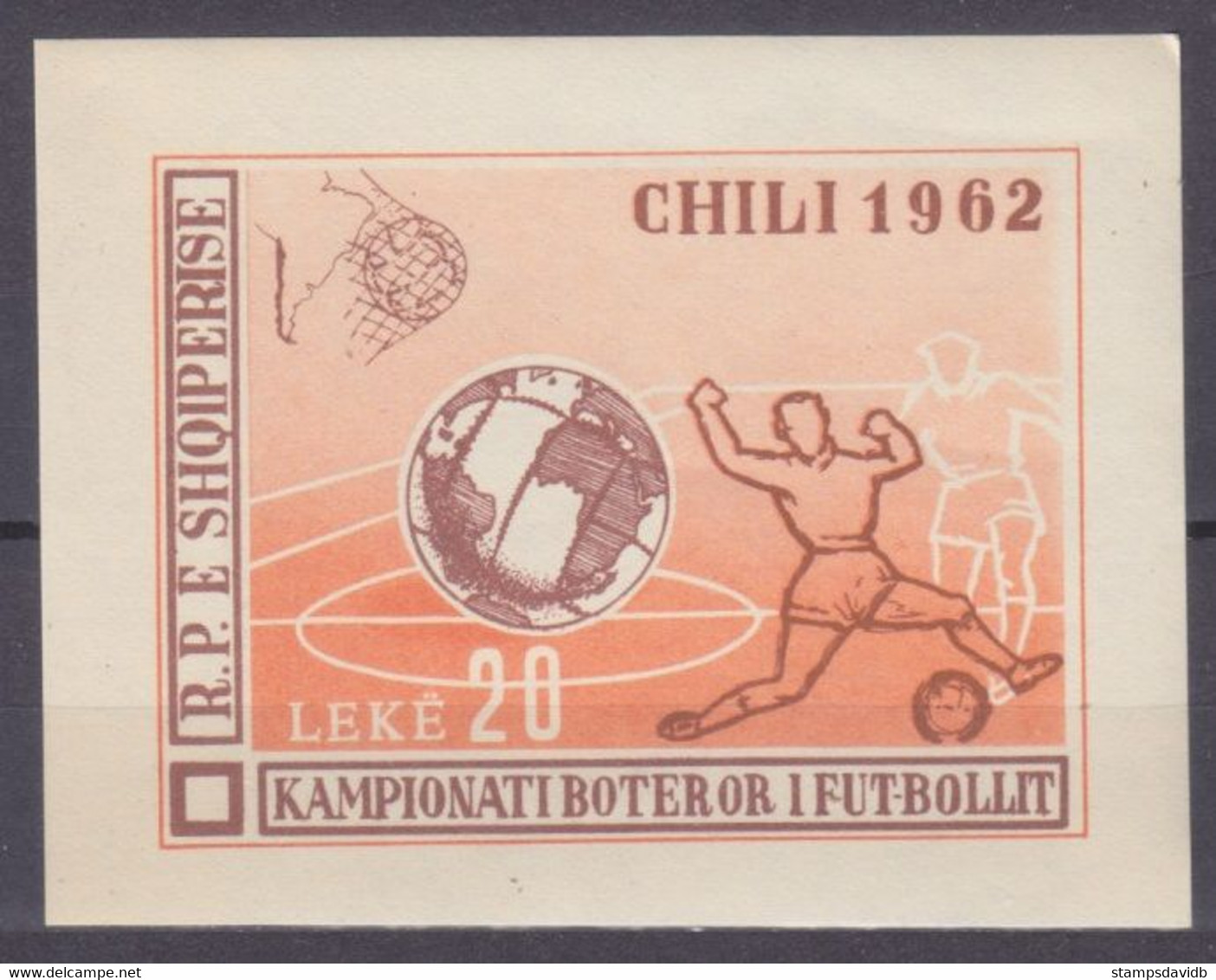 1962	Albania	B12b	1962 FIFA World Cup In Chile	40,00 € - 1962 – Chile