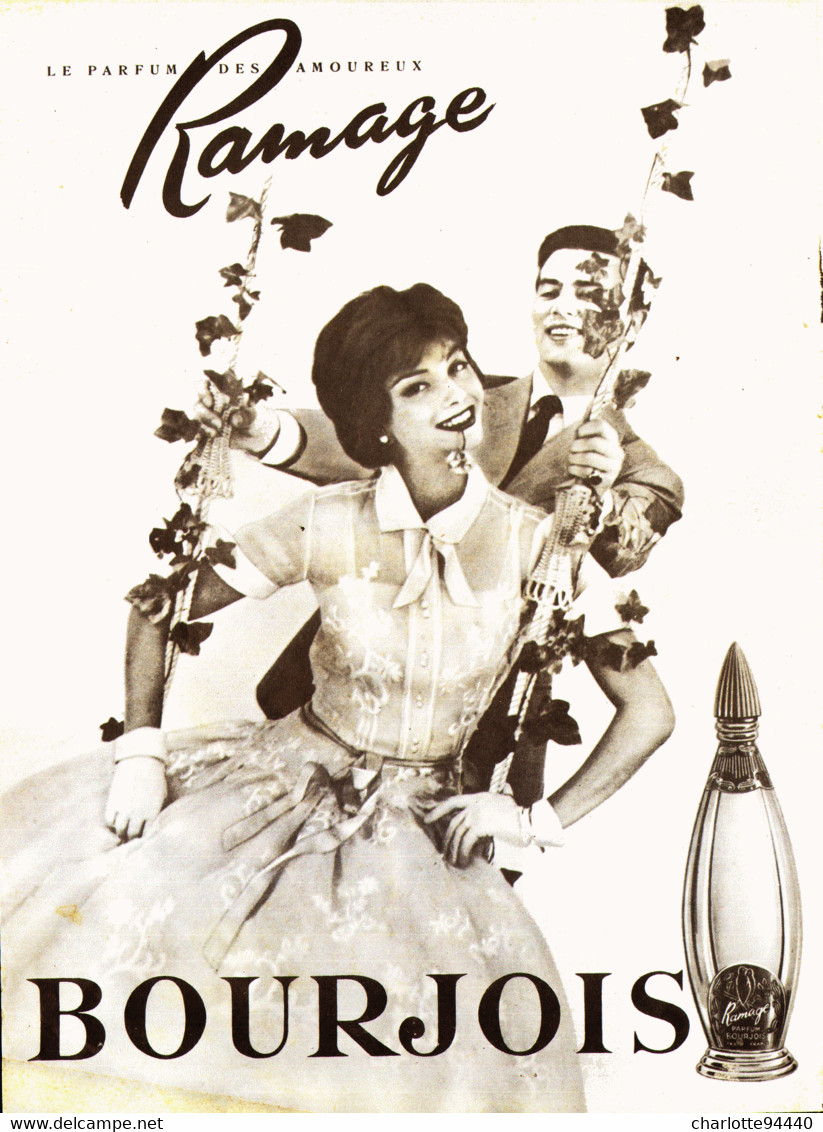 PUB PARFUM  " CHAMADE  " De  " BOURJOIS  "   1958  ( 1 ) - Otros & Sin Clasificación