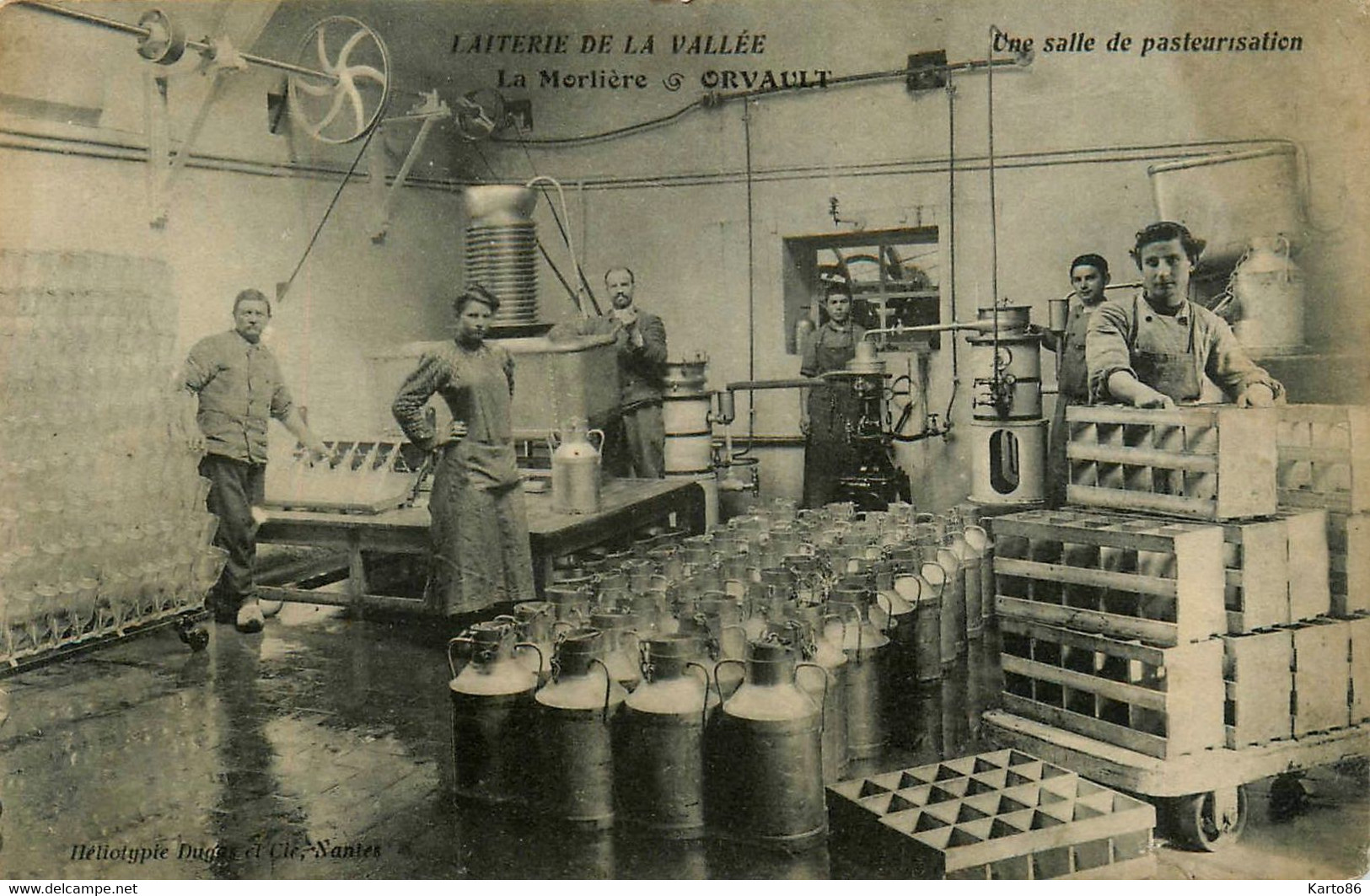 Orvault * La Laiterie De La Vallée , LA MORLIERE La Morlière * Salle Pasteurisation * Lait Fromagerie * Cachet BROCHARD - Orvault