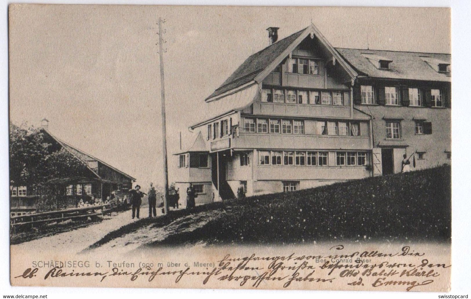 TEUFEN Restaurant Schäflisegg Bes. Conrad Biser Gel. 1907 V. Bühler N. Oberschan - Teufen