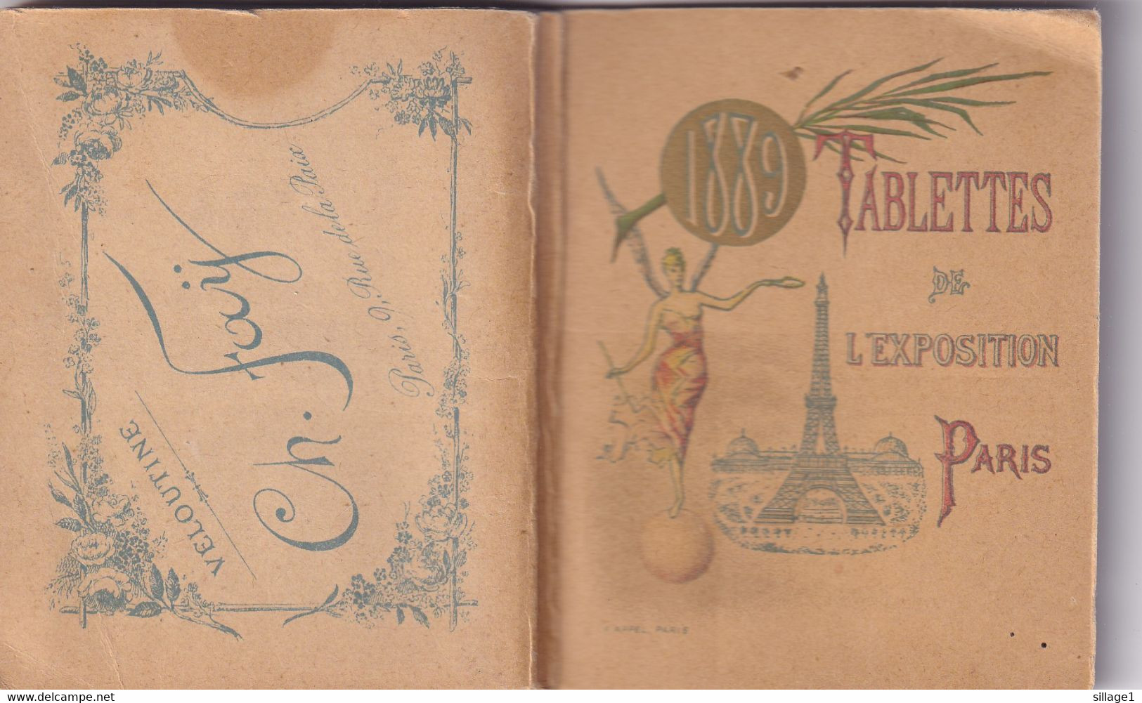 Paris - Tablettes De L'exposition Paris 1889 - 9x7cms - Parisiana Planches Dépliantes La Tour Eiffel Dome Plan Expo 1889 - Paris