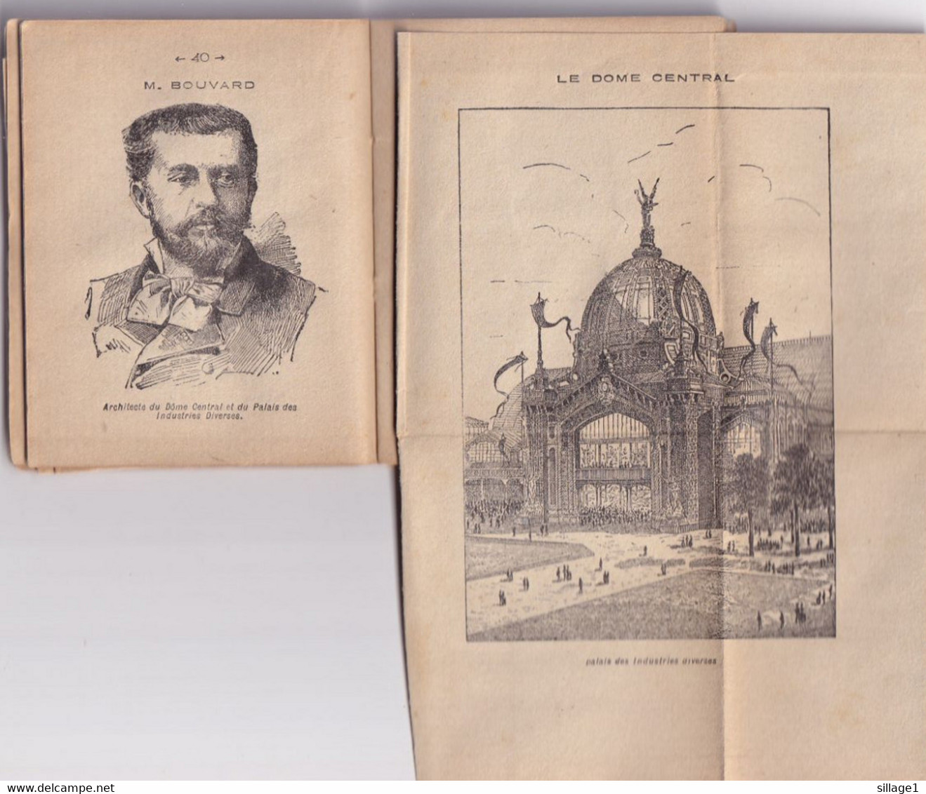 Paris - Tablettes De L'exposition Paris 1889 - 9x7cms - Parisiana Planches Dépliantes La Tour Eiffel Dome Plan Expo 1889 - Paris