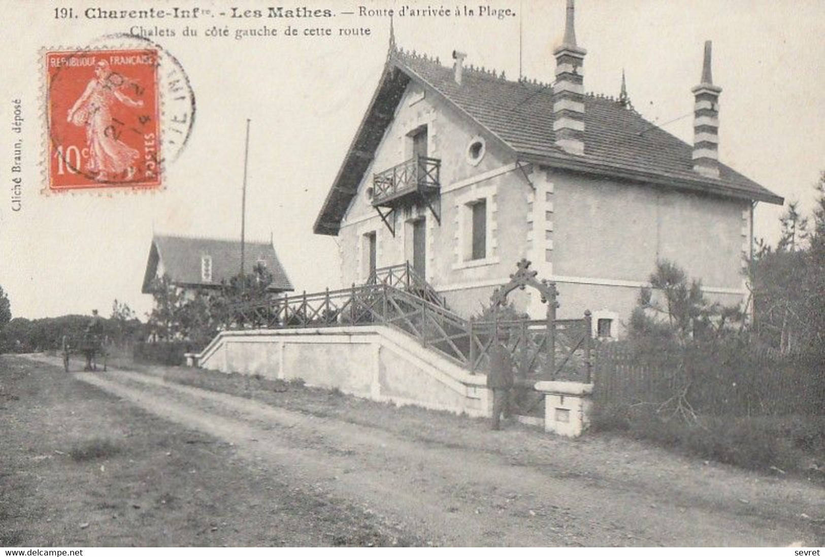 LES MATHES. - Route D'arrivée à La Plage. Chalets Du Côté Gauche - Les Mathes