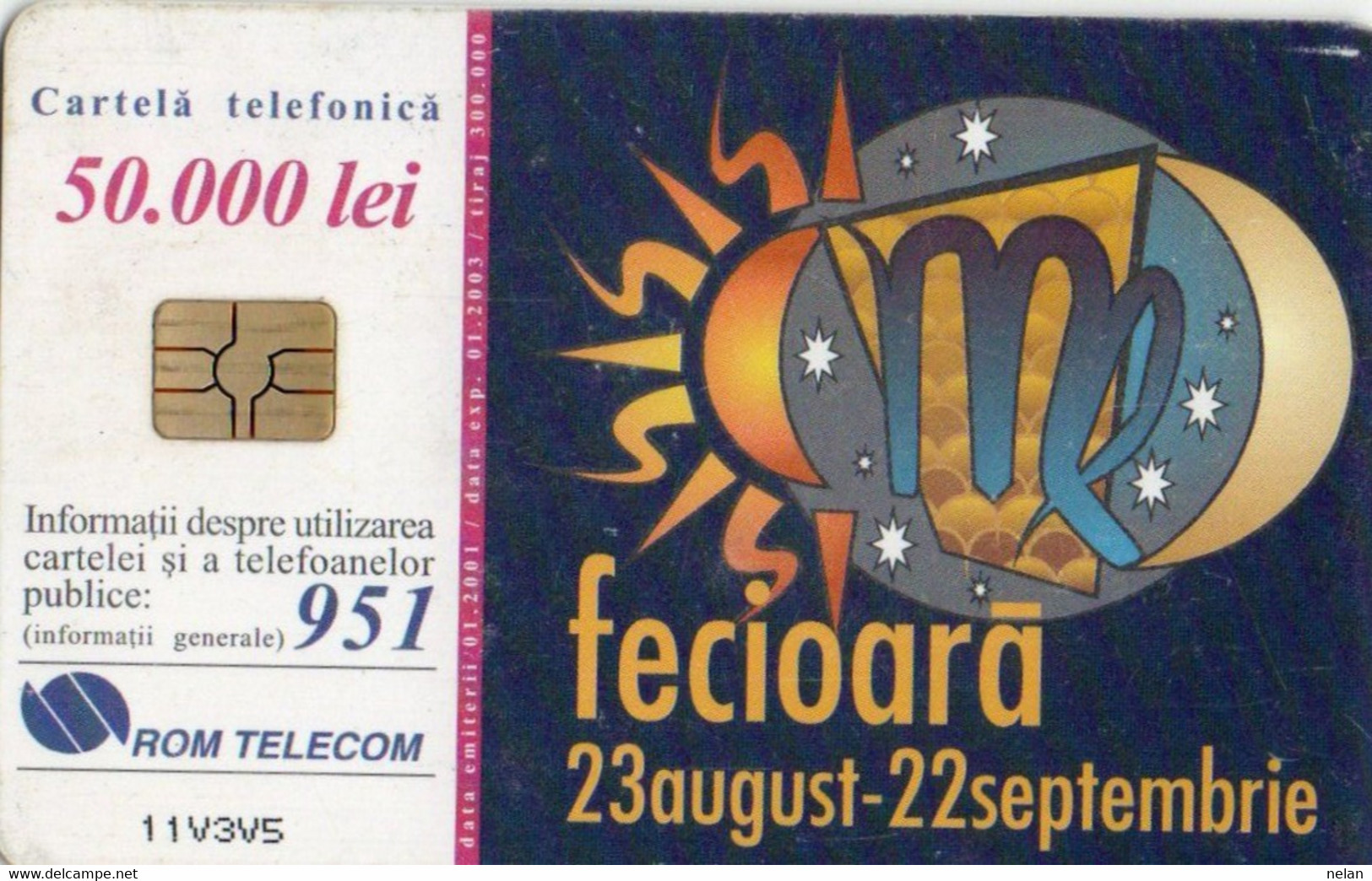 PHONE CARD-ROMANIA-ROMTELECOM - FECIOARA - Sternzeichen