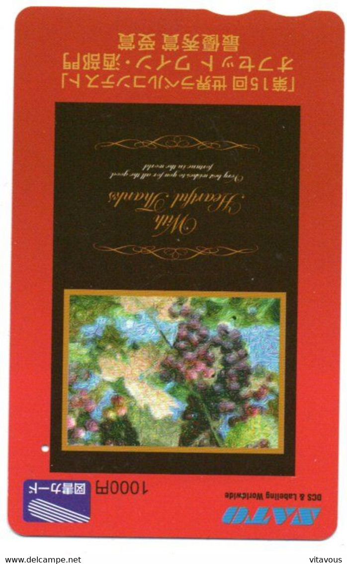 Vin Wine Raisin  Fruit  Carte Prépayée Japon Card Karte (D 607) - Japon