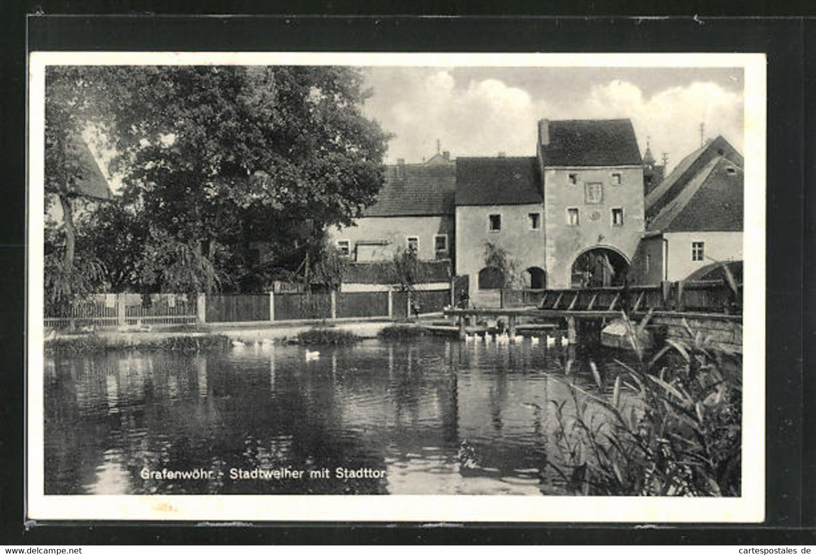 AK Grafenwöhr, Stadtweiher Mit Stadttor - Grafenwoehr