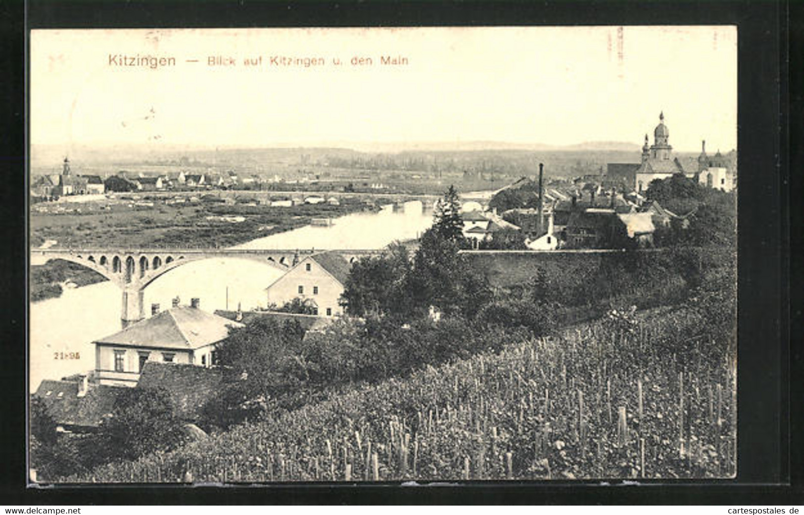 AK Kitzingen / Main, Blick Von Der Bergwiese - Kitzingen