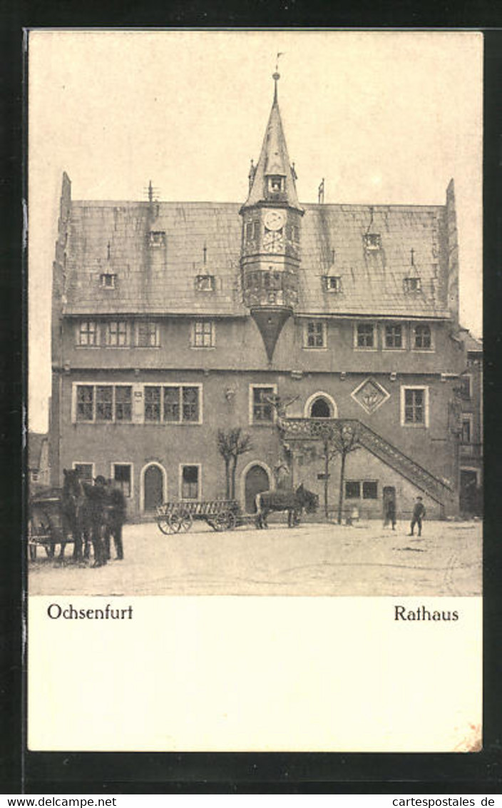 AK Ochsenfurt, Kutsche Vor Dem Rathaus - Ochsenfurt