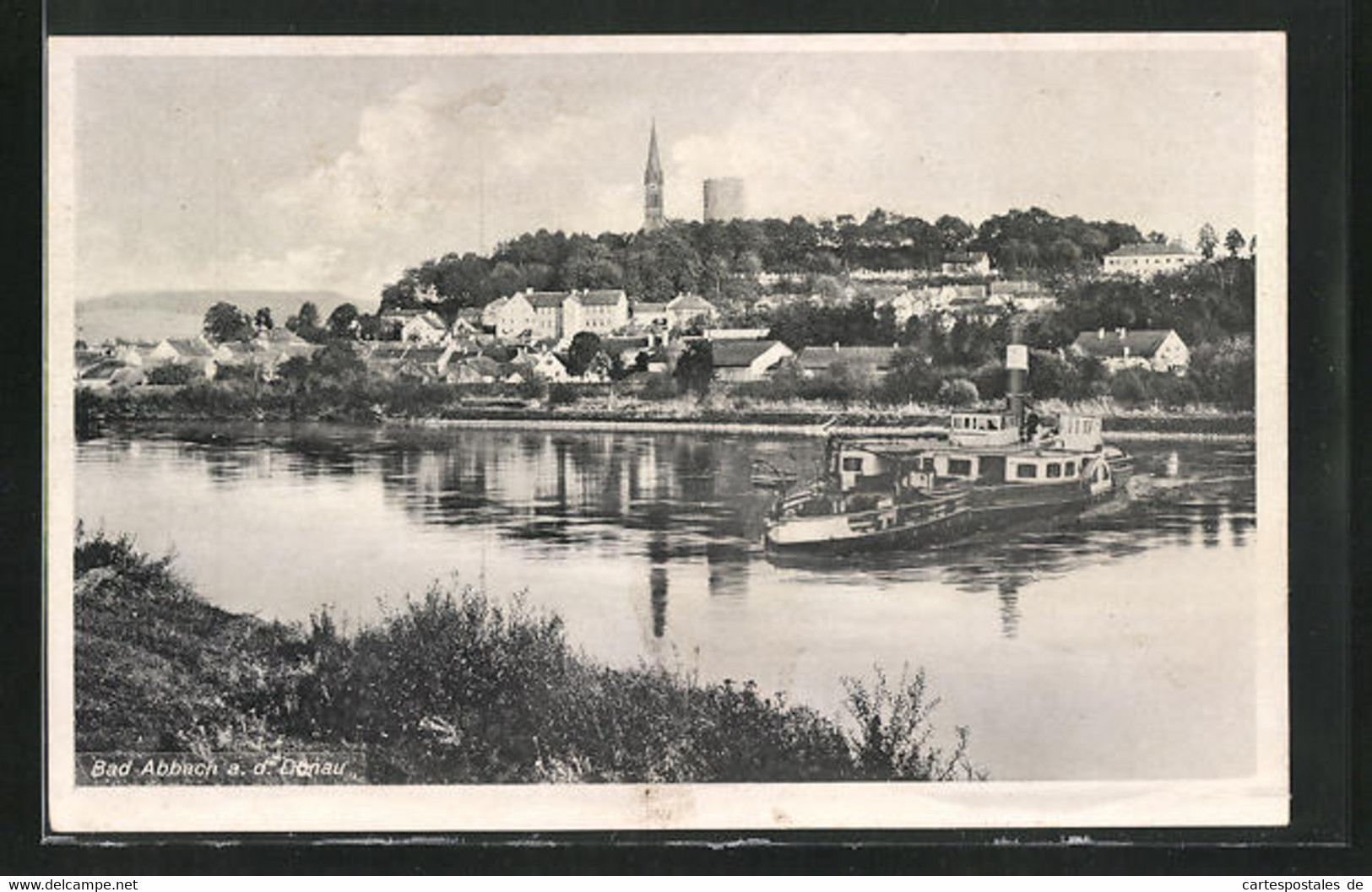 AK Bad Abbach An Der Donau, Gesamtansicht Vom Ufer Aus - Bad Abbach