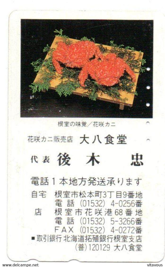 Crabe  Alimentation Télécarte Phonecard Karte (D 611) - Japon