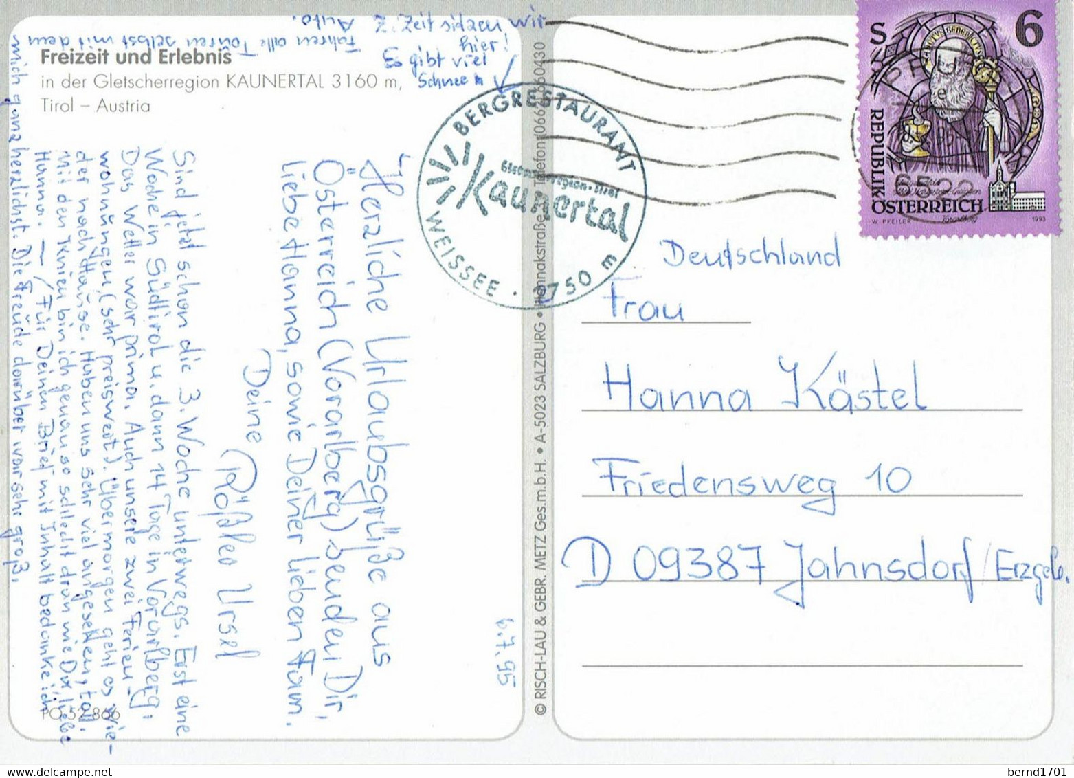 Österreich / Austria # Kaunertal - Karte Echt Gelaufen / View Card Used (i696) - Kaunertal