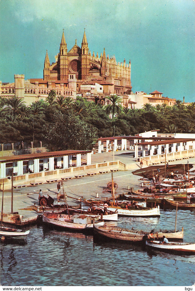 Palma De Mallorca (Espagne) - Catedral Y Detalle Del Puerto - Palma De Mallorca