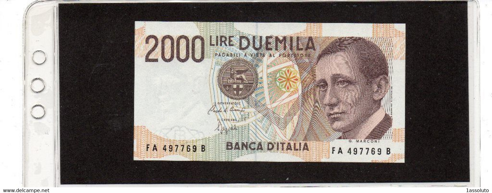 REPUBBLICA ITALIANA  2000 LIRE  MARCONI SPL - 2000 Lire