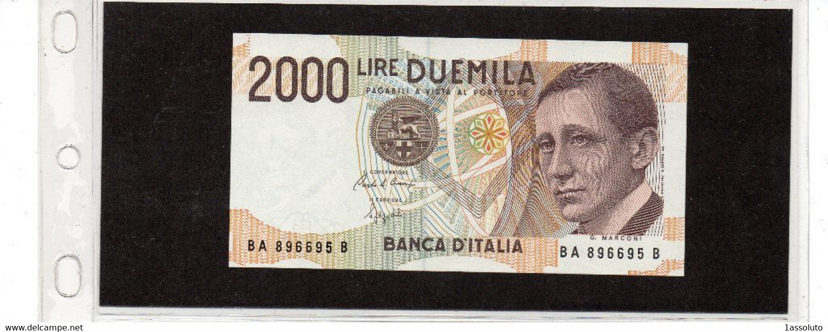 REPUBBLICA ITALIANA  2000 LIRE  MARCONI SPL - 2.000 Lire