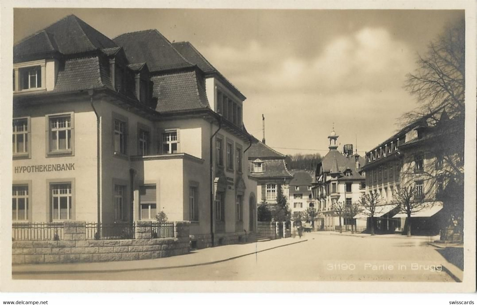 BRUGG: Dorfpartie Mit Hypothekenbank ~1930 - Brugg