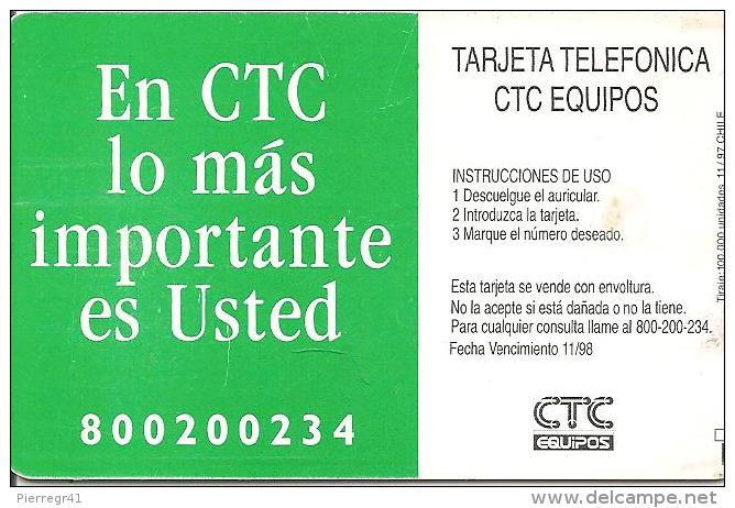-CARTE-PUCE-CHILI-$2000-GEM-11/97-ESTERO MARGA VINA DEL MAR -BE - Chili