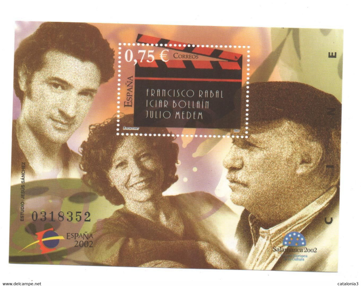 Hojita Sellos CINE Español (facial 0,75 €) - Commemorative Panes