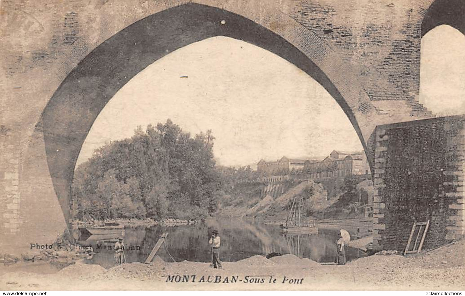 Montauban      82         Sous Le Pont  Ouvriers Au Travail         ( Voir Scan) - Montauban