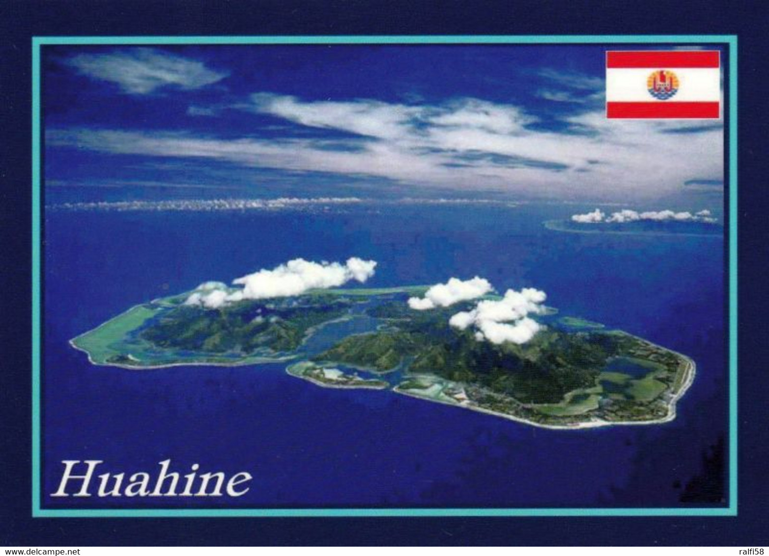 1 AK Blick Auf Das Atoll Huahine * French Polynesia * Französisch Polynesien * South Pacific * Luftbildaufnahme * - French Polynesia
