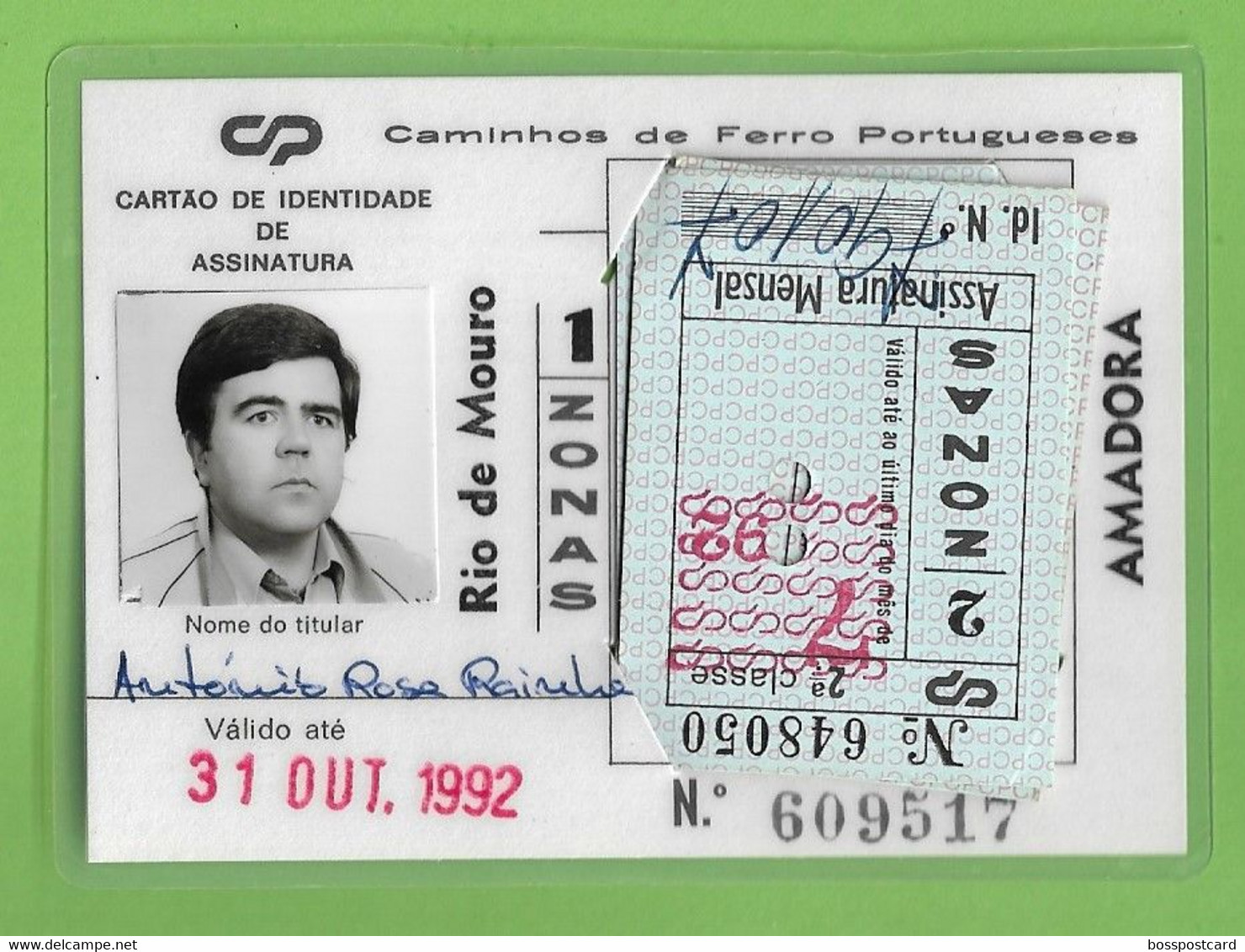 Amadora - Bilhete - Passe - Ticket - Billet - Caminho De Ferro - Railway - Chemin De Fer - Portugal - Non Classés