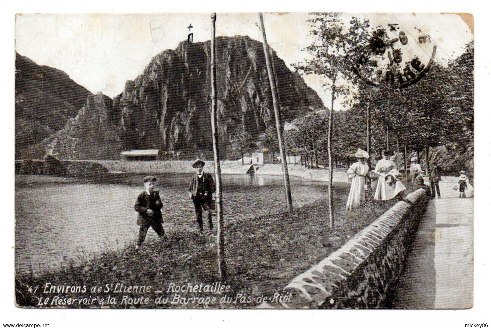 ROCHETAILLEE-- 1915--Le Réservoir -La Route Du Barrage Du Pas De Riot (très Animée) ....pas Très Courante......à  Saisir - Rochetaillee