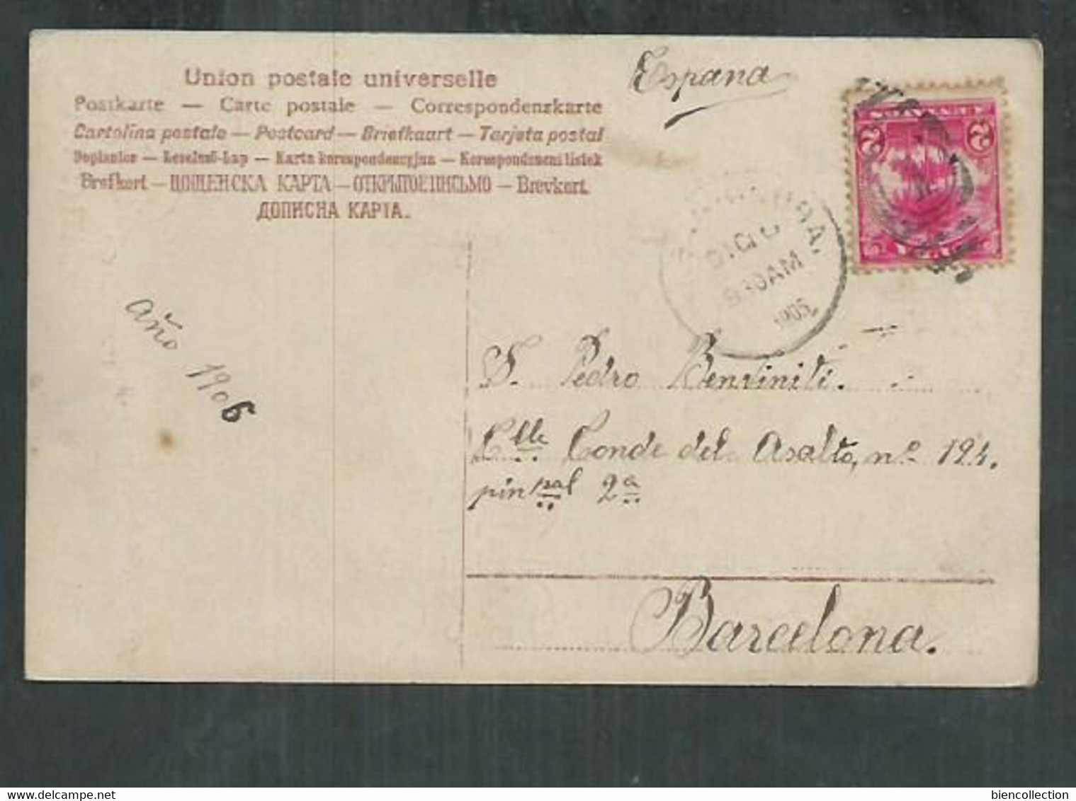 Cuba; Tarjeta Postal Por Barcelona (España) - Covers & Documents