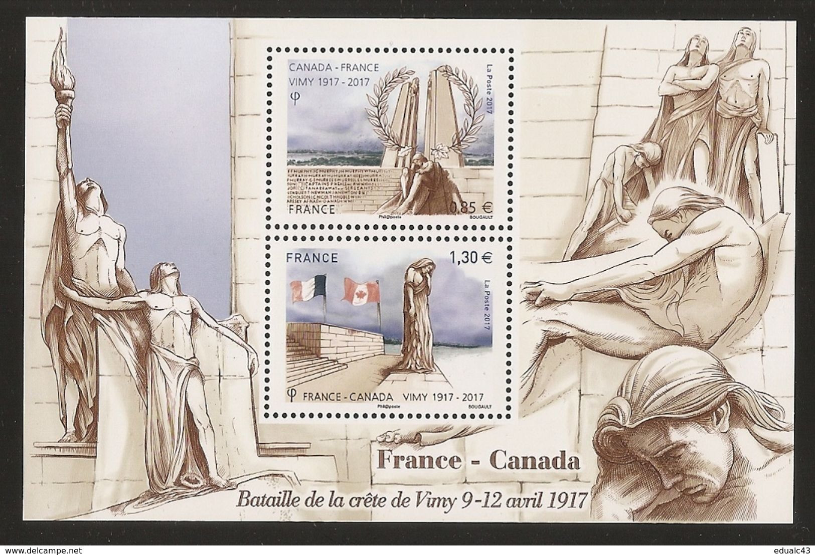 2017 - Bloc Feuillet F 5136  LA BATAILLE DE VIMY NEUF** LUXE MNH - Ungebraucht