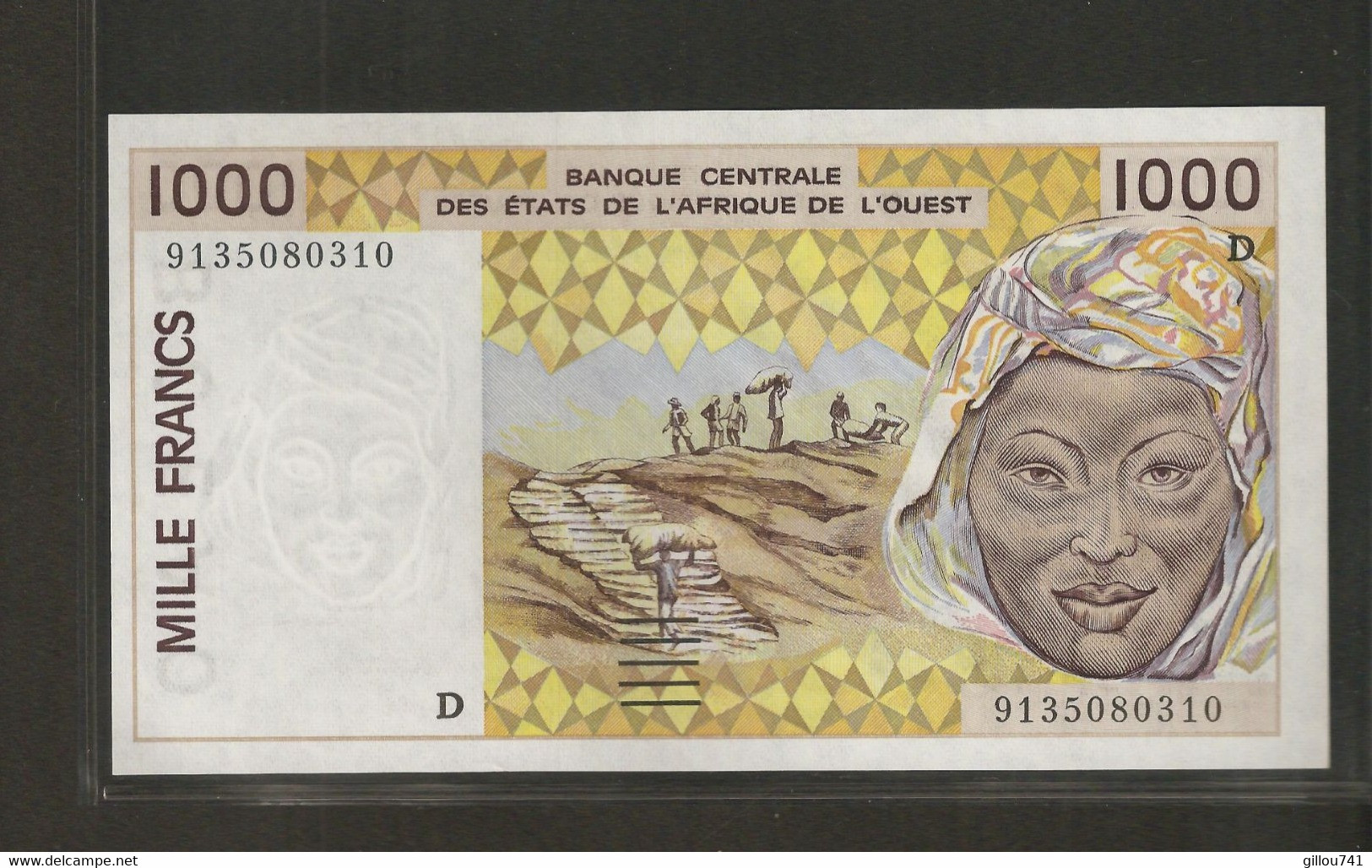 Afrique De L'Ouest (Etats D', 1,000 Francs  D For Mali - West African States