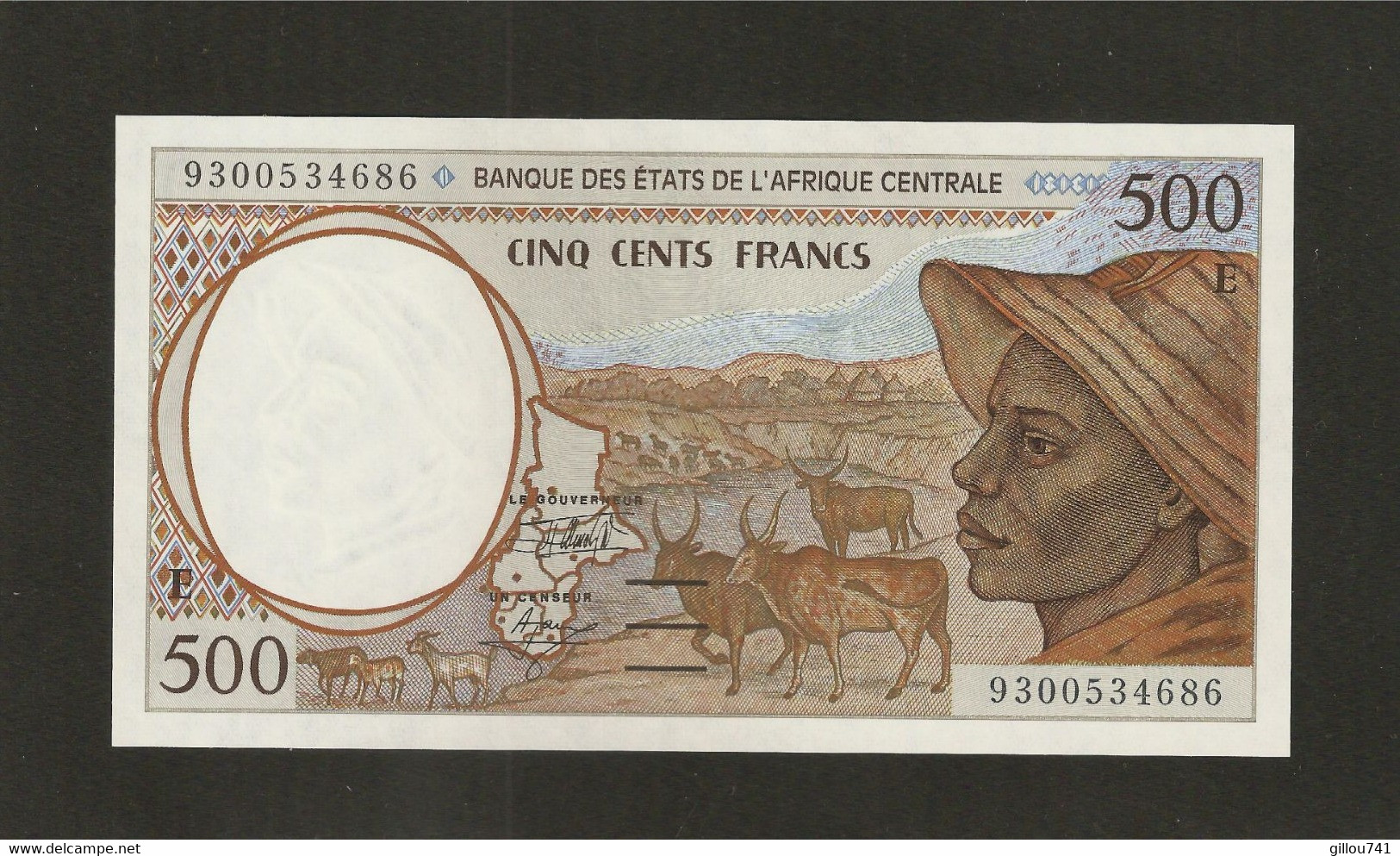 Afrique Centrale (Etats D' ), 500 Francs, E For Cameroun (1993-2002) - Zentralafrikanische Staaten