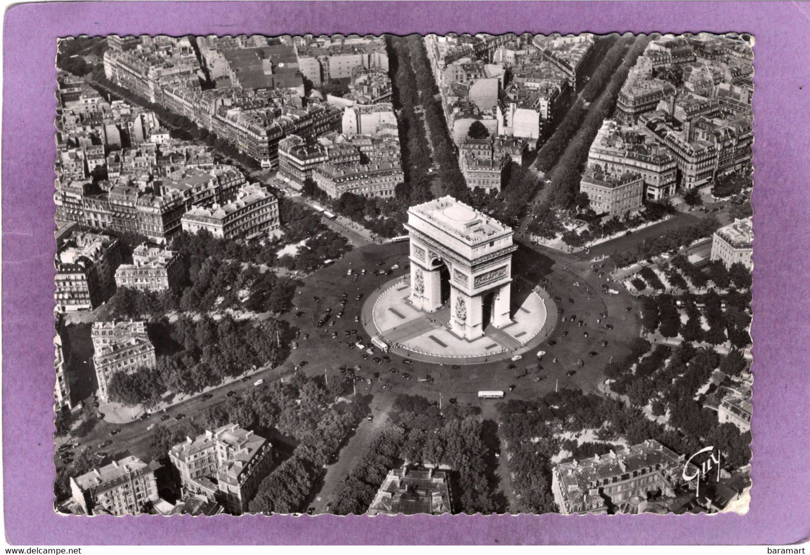 75 Paris  L'Etoile Son Arc De Triomphe Sa Place Ses Avenues  Vue Aérienne EN AVION SUR PARIS Pilote Opérateur R. HENRARD - Arc De Triomphe