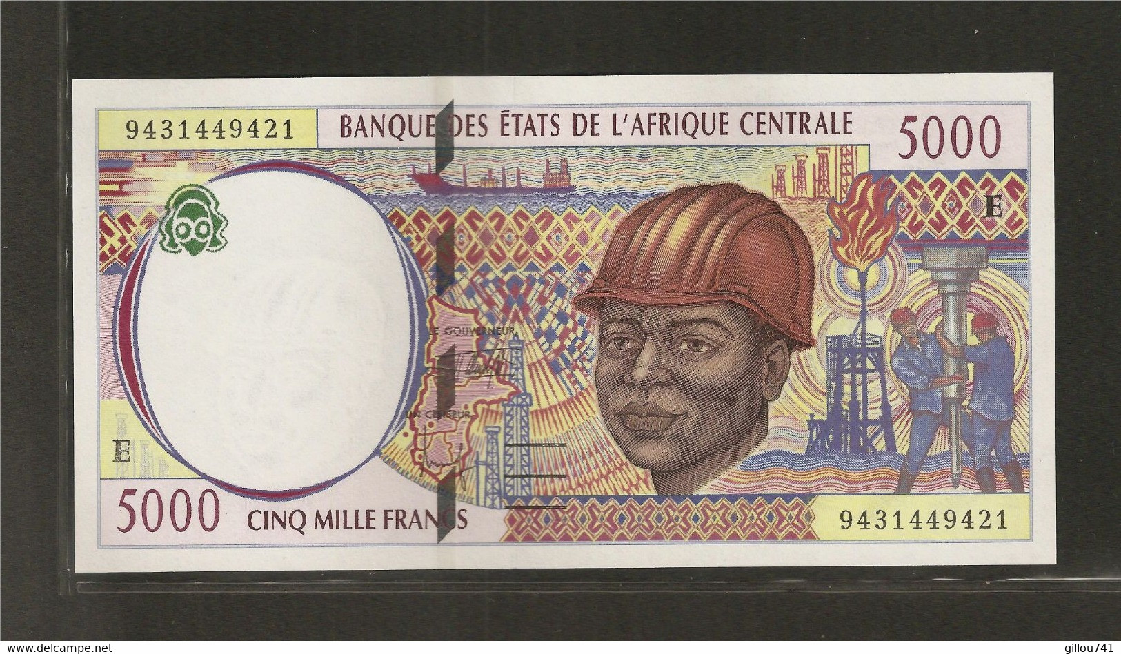 Afrique Centrale (Etats D' ), 5,000 Francs, E For Cameroun (1993-2002) - Central African States