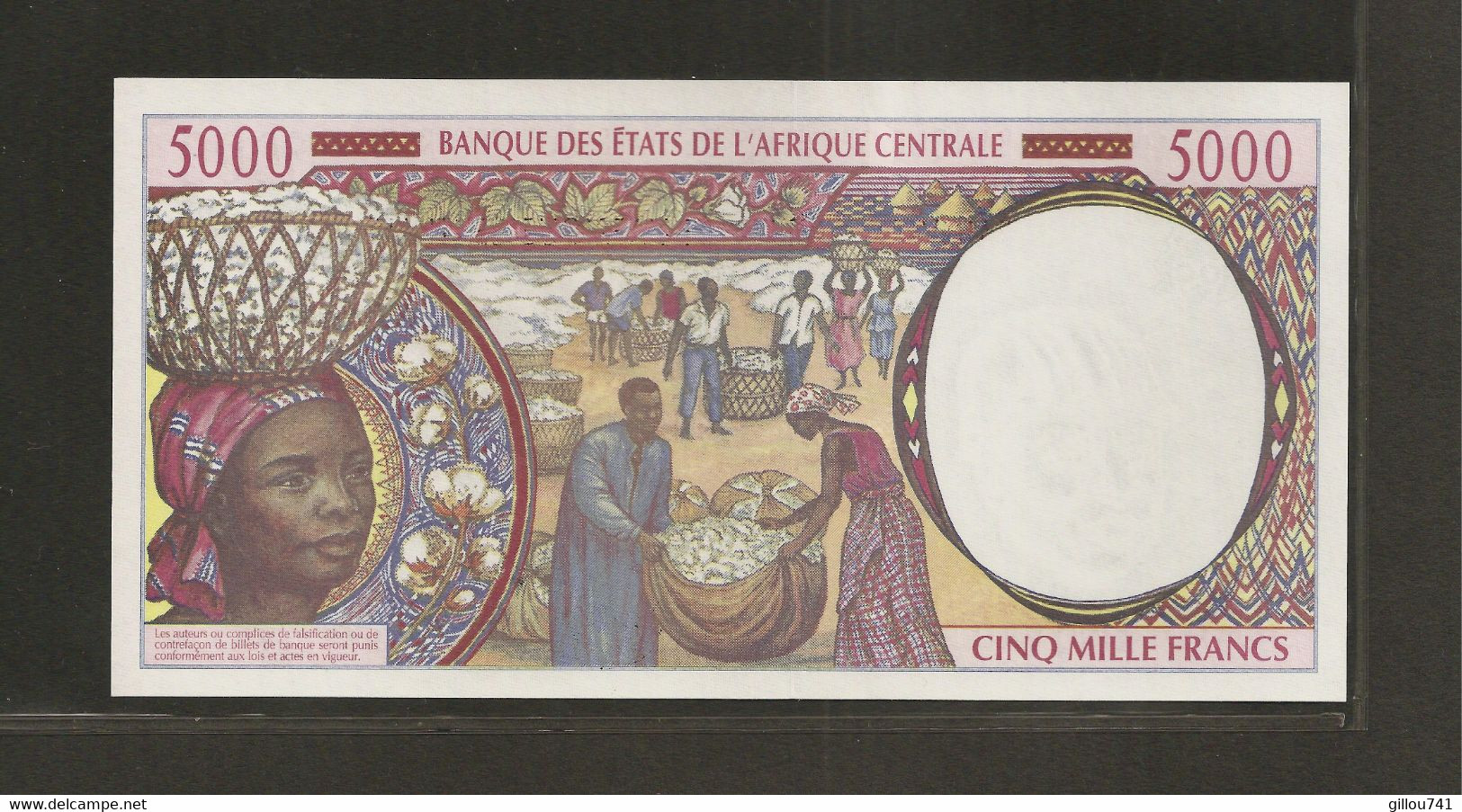 Afrique Centrale (Etats D' ), 5,000 Francs, E For Cameroun (1993-2002) - Central African States