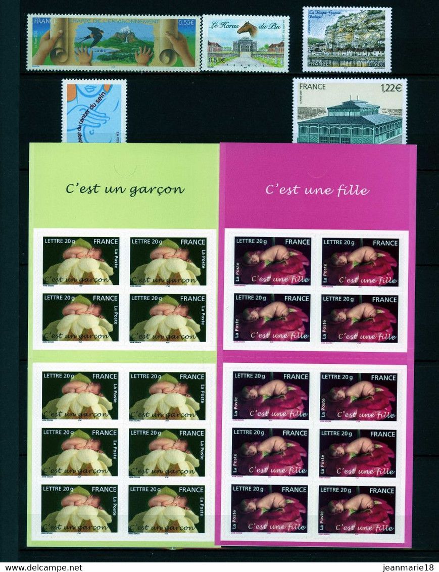 TIMBRES DE FRANCE NEUF ANNEE 2005 QUASI COMPLET AVEC BLOCS ET 6 CARNETS