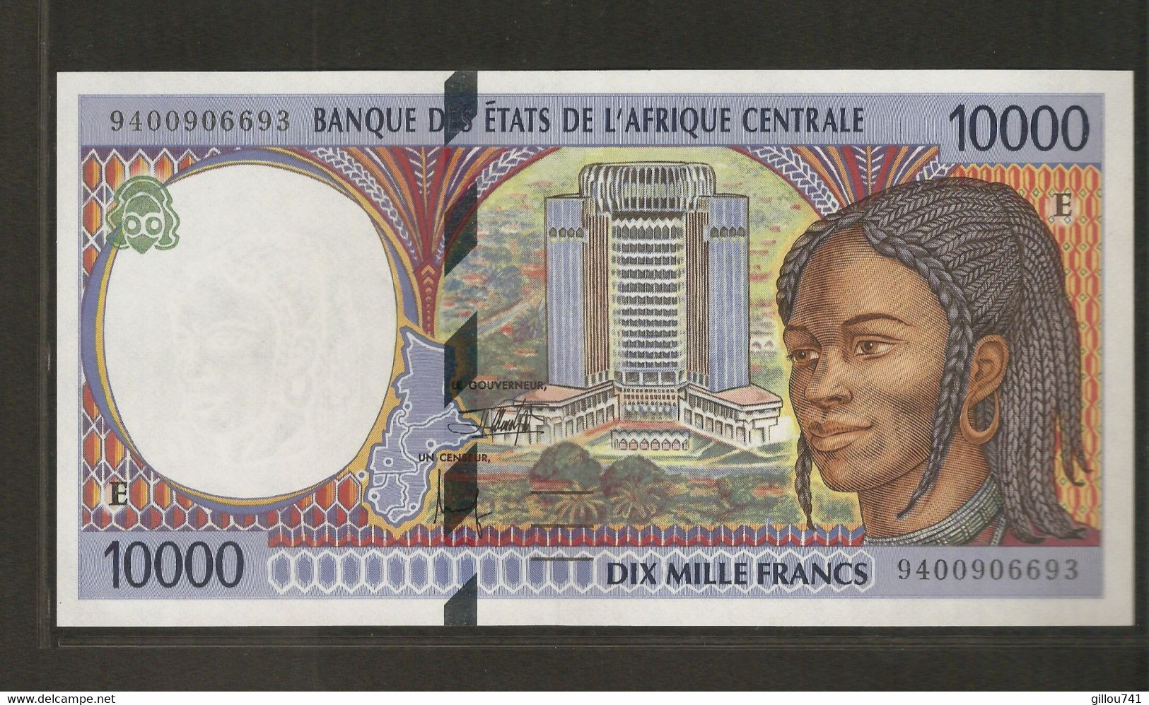 Afrique Centrale (Etats D' ),10,000 Francs, E For Cameroun (1993-2002) - Zentralafrikanische Staaten