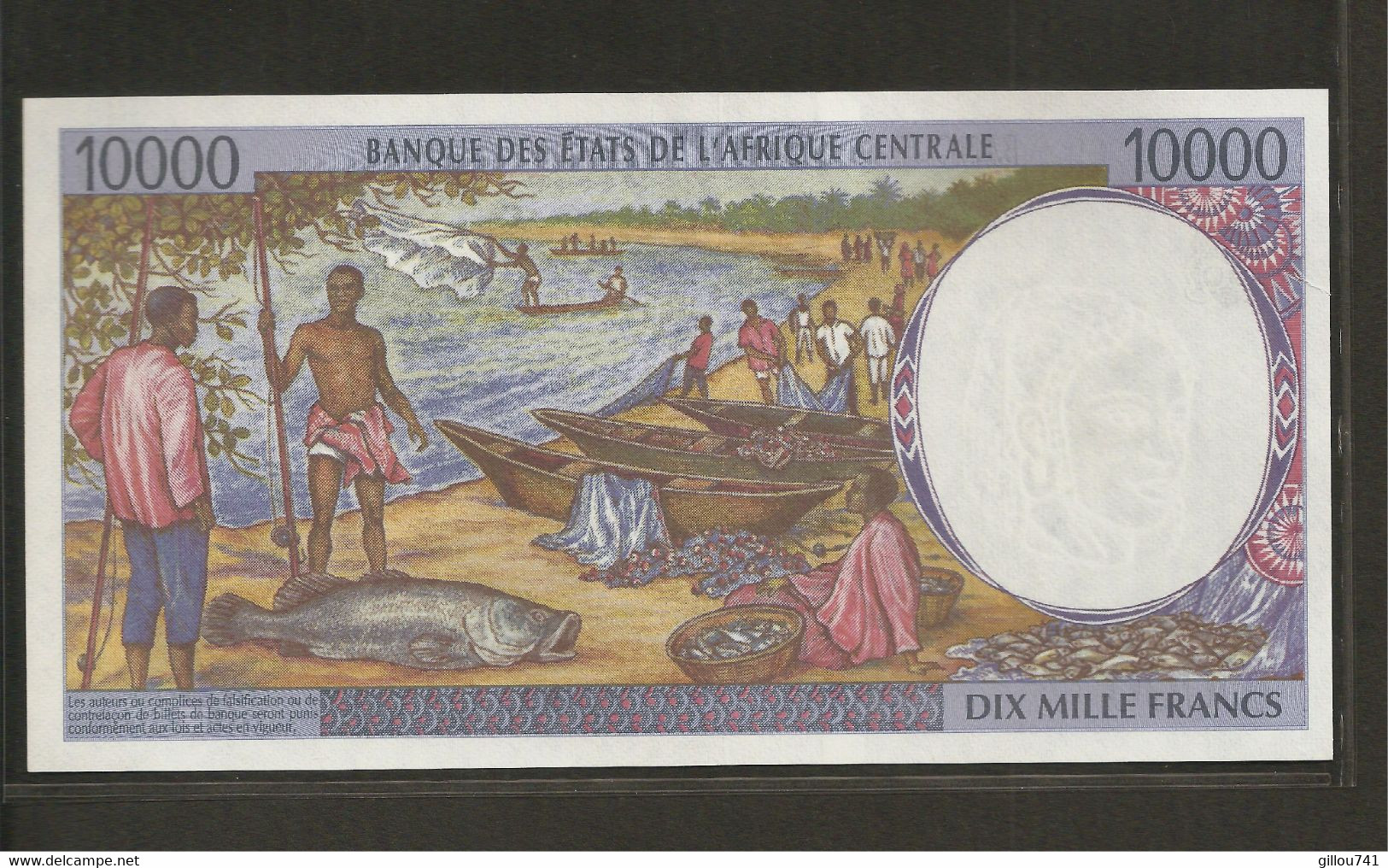 Afrique Centrale (Etats D' ),10,000 Francs, E For Cameroun (1993-2002) - Central African States