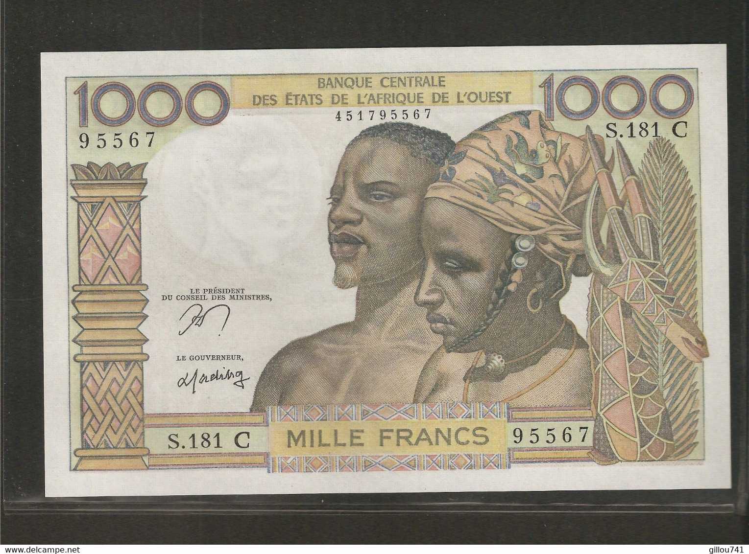 Afrique De L'Ouest (Etats D', 1,000 Francs, C For Burkina Faso - États D'Afrique De L'Ouest