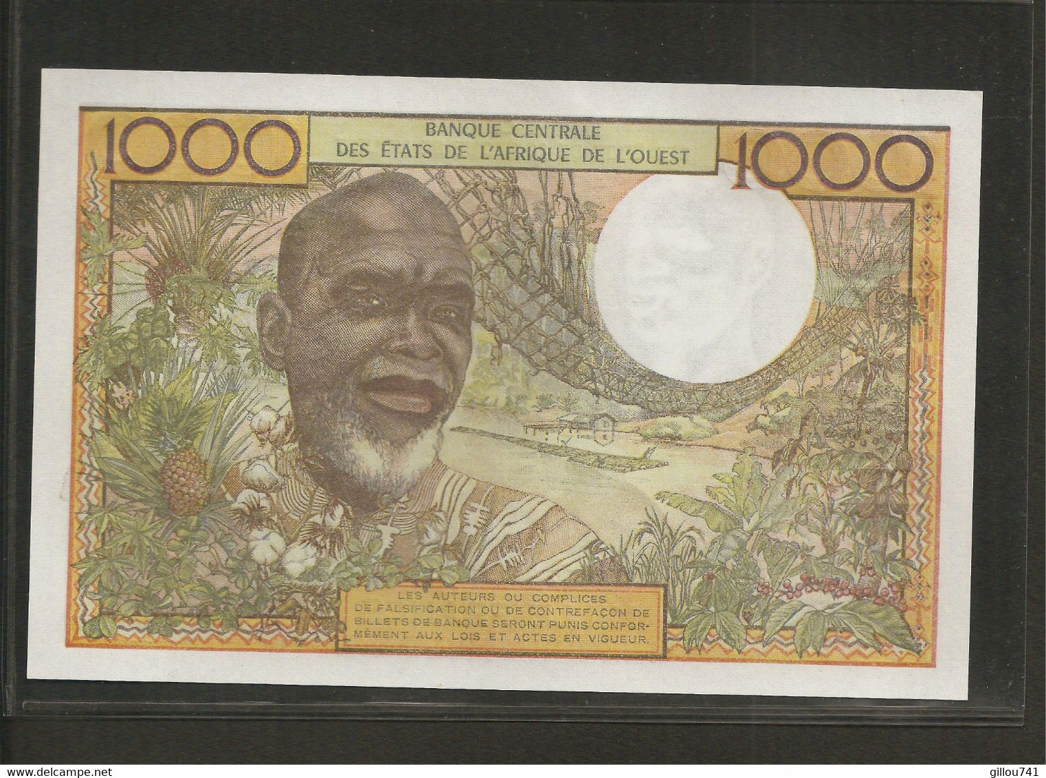 Afrique De L'Ouest (Etats D', 1,000 Francs, C For Burkina Faso - États D'Afrique De L'Ouest