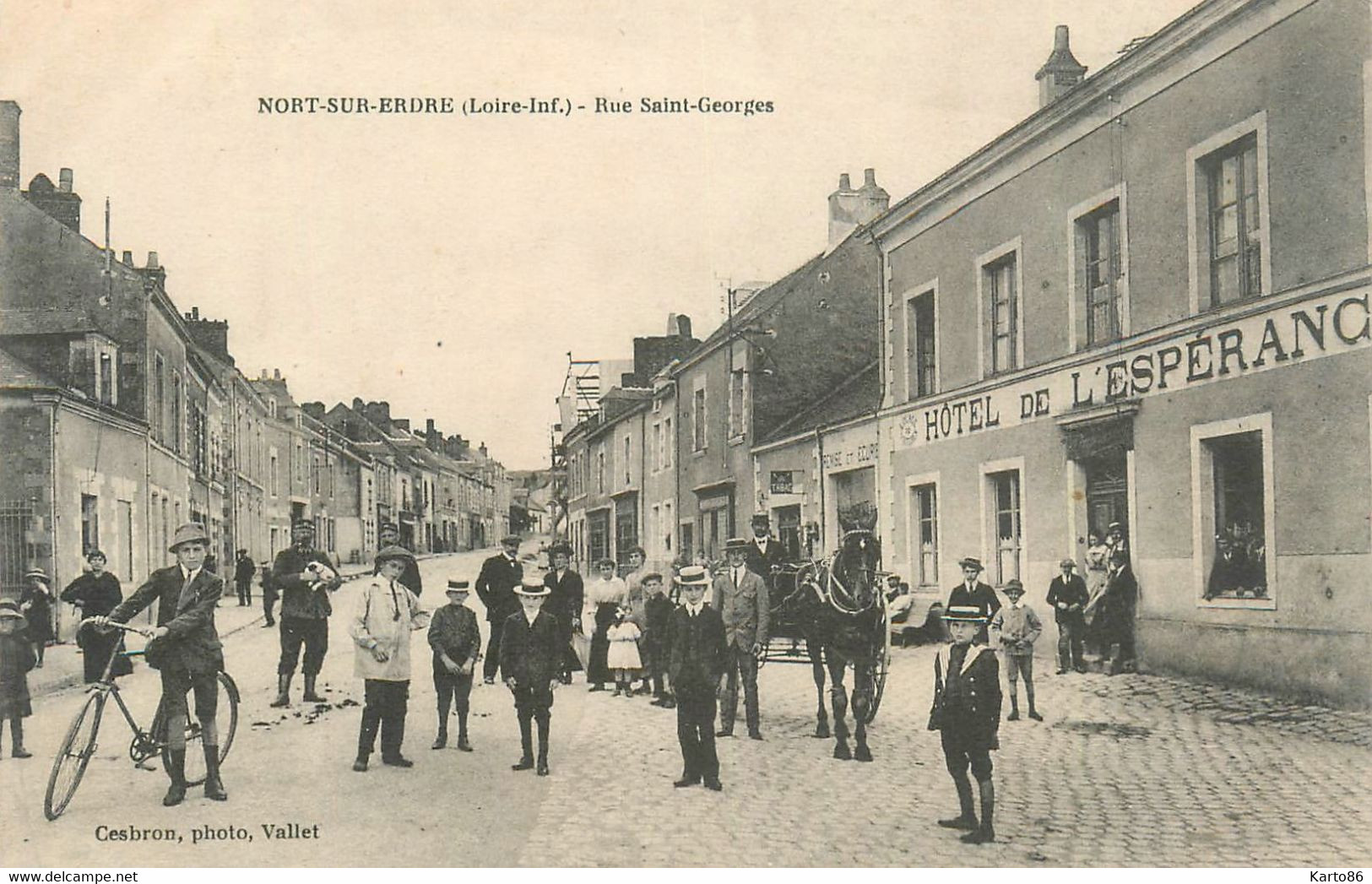 Nort Sur Erdre * Débit De Tabac Tabacs Hôtel De L'Espérance , Rue St Georges - Nort Sur Erdre